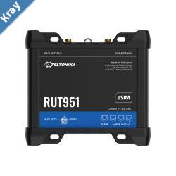 Teltonika RUT951 Industrial PoE Cellular Router 4G LTE Cat 4 Dual SIMWIFI Automatic WAN Failover PSU included