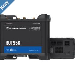 Teltonika RUT956SD Version Industrial Cellular Router DualSIM Cellular 4G LTE WAN Failover with 4x Ethernet Ports GPS PSU included