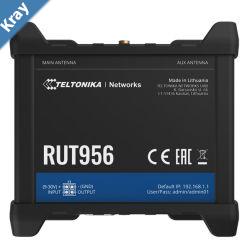 Teltonika RUT956  dualSIM cellular 4G LTE WAN failover with 4x Ethernet ports GPS an IO connector block  Replaces RUT955