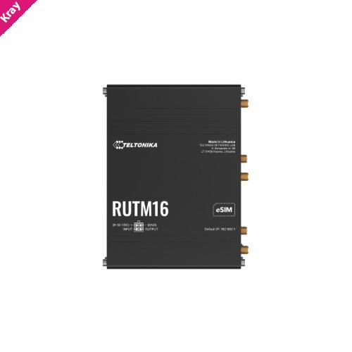 Teltonika RUTM16 CAT 6 LTE ROUTER, Global Operation with Telit Cat 6 Modem, Dual-band Wi-Fi 5, 5x Gigabit Ethernet Ports, PSU included