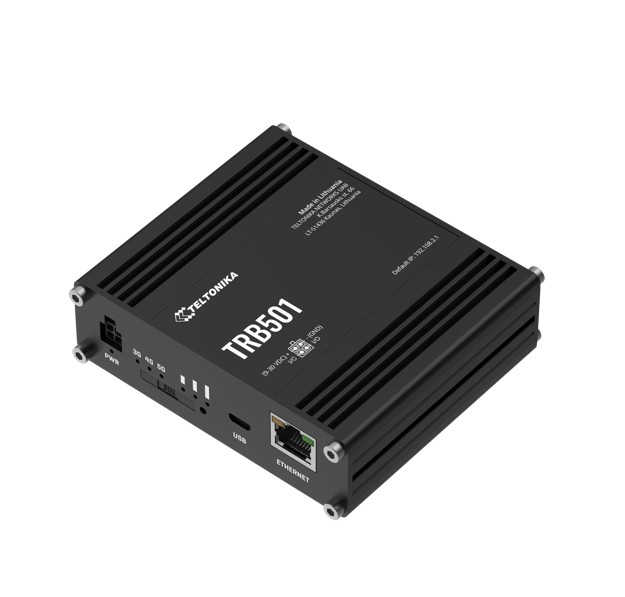Teltonika TRB501 Industrial 5G Gateway Ultrahigh Cellular Speeds of up to 1 Gbps Backward Compatible with 4G LTE CAT 20 Network PSU included Teltonika TRB501 Industrial 5G Gateway Ultrahigh Cellular Speeds of up to 1 Gbps Backward Compatible with 4G LTE CAT 20 Network PSU included