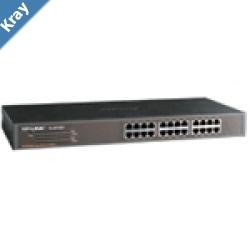 TPLink TLSF1024 24Port 10100Mbps Rackmount Unmanaged Switch energyefficient Supports MAC 19inch rackmountable steel case 4.8 Gbps Switching Cap