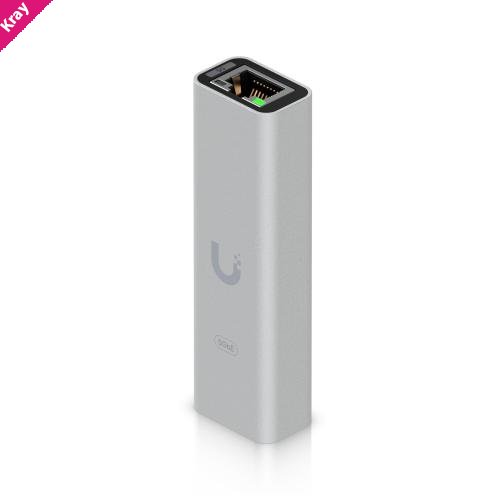Ubiquiti 5GbE Ethernet Adapter, Plug-and-play, Ethernet Adapter with USB-C for Seamless 5GbE Network Connectivity.