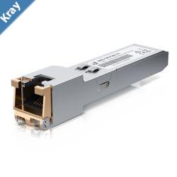 Ubiquiti SFP to RJ45 Transceiver Module 1000BaseT Copper SFP Transceiver 1Gbps Throughput Rate Supports Up to 100m Incl 2Yr Warr