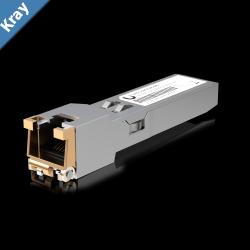 Ubiquiti SFP  to RJ45 Transceiver Module 12.5510GBaseT Copper SFP Transceiver 12.5510 Gbps Throughput Supports Up To 100m  2Yr Warr