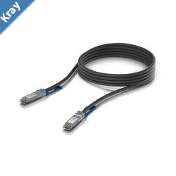 Ubiquiti 100G Direct Attach Cable Cable length 3m Single Pack QSFP28 Direct Attach Cable With A 100 Gbps Max Data Rate