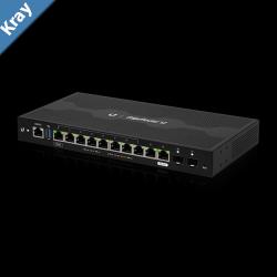 Ubiquiti EdgeRouter 12  10Port Gigabit Router 2 SFP Ports 24v Passive PoE In and Out Limited  1GHz Quad Core Processor  1GB RAM  Incl 2Yr War