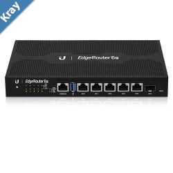 Ubiquiti EdgeRouter 6  5Port Gigabit Router 1 SFP Ports 24v Passive PoE Out All Ports  1GHz Quad Core Processor  1GB RAM  Incl 2Yr Warr