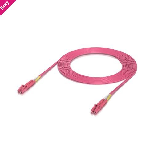 Ubiquiti OM4 Duplex LC UPC Fiber Patch Cable, Indoor OM4 multi-mode fiber patch cable with duplex LC UPC connectors.