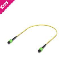 Ubiquiti OS2 MPO-12 APC Fiber Patch Cable, 0.5 m, Single-pack, Indoor OS2 Single-mode,MPO-12 Type B APC Connectors, For 100G Applications