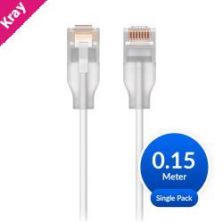 Ubiquiti UniFi Etherlighting Patch Cable, Single Unit, Indoor, Length 0.15m, White/Translucent