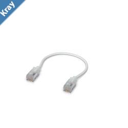 Ubiquiti UniFi Premium Patch Cable0.15M SinglePack White UltraThin Braided Patch Cable Designed Optimized 10GbE Networking