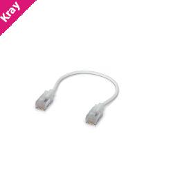 Ubiquiti UniFi Premium Patch Cable,0.15M, Single-Pack, White, Ultra-Thin Braided Patch Cable, Designed Optimized 10GbE Networking