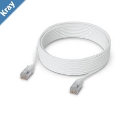Ubiquiti UniFi Premium Patch Cable 12M White Ultrathin Braided Patch Cable Designed And Optimized For 10 GbE Networking.
