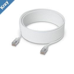 Ubiquiti UniFi Premium Patch Cable 15M White Ultrathin Braided Patch Cable Designed And Optimized For 10 GbE Networking.