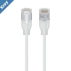 Ubiquiti UniFi Premium Patch Cable1M White UltraThin Braided Patch Cable Designed Optimized 10 GbE Networking
