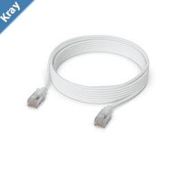 Ubiquiti UniFi Premium Patch Cable 8M White Ultrathin Braided Patch Cable Designed And Optimized For 10 GbE Networking.