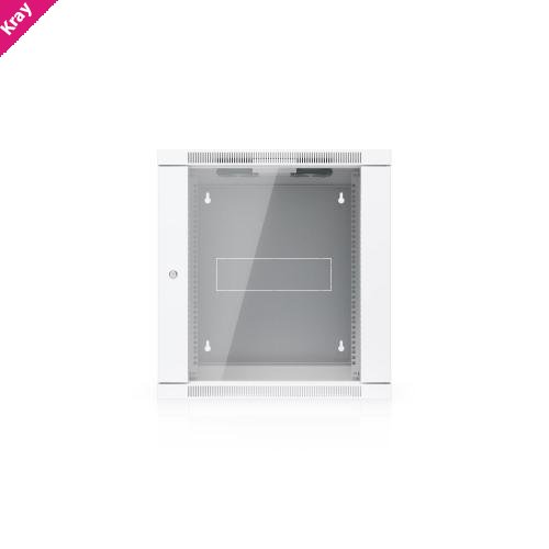 Ubiquiti 12U Rack Cabinet,Fully Assembled Wall-Mount Rack,Built-In Fans,Removable Panels, Easy Equipment Access,Space-Efficient Small-Scale Deployment