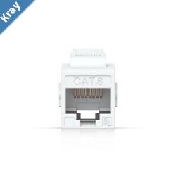 Ubiquiti Cat6 Keystone Coupler 12Pack White PassThrough Cat6 Keystone Coupler For Connecting PreTerminated Ethernet Cables Seamlessly.