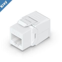 Ubiquiti Cat6 Keystone Jack 12Pack White Toolless Keystone For Terminating A Cat6 Ethernet Jack Without The Use Of A PunchDown Or Crimping Tool