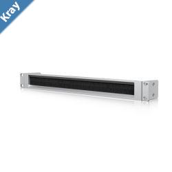 Ubiquiti 1U Rack Mount OCD Panel Brush Silver Brush Panel Compatible With The Toolless Mini Rack  Incl 2Yr Warr