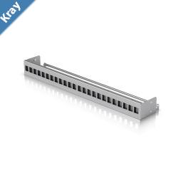 Ubiquiti 24Port Blank Keystone Patch Panel Silver 1U 24port Ideal for Keystone Module Installation Incl 2Yr Warr