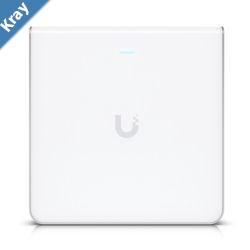 Ubiquiti UniFi WiFi 6 Enterprise Sleek Wallmounted WiFi 6E Access Point Integrated Fourport Switch For Highdensity Office NetworkIncl 2Yr Warr