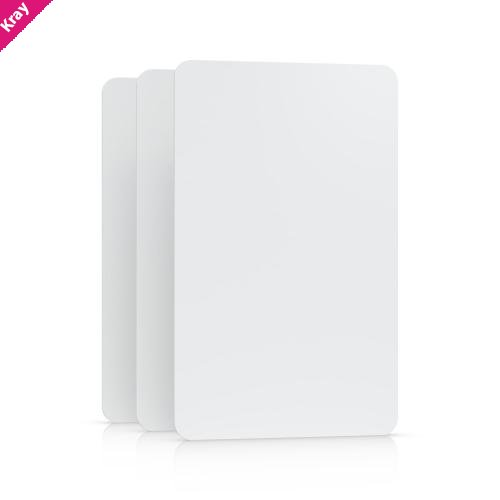 Ubiquiti Access Card, White, A Pack, Highly-Secure NFC Cards Used For Access Control Within UniFi.