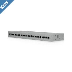 Ubiquiti Ethernet Surge ProtectionRackmount Indoor Panel Supports Up To 10 GbE PoE 20kA Surge DischargePort24port Integrated1U Rackmount