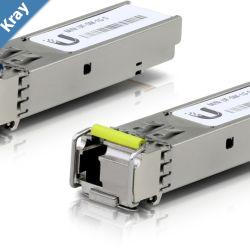 Ubiquiti UFiber1 Gbps Bidirectional SingleMode SFP Module 2Pack Up 3km Distance Simplex LC Connector No Fiber Cable 2Yr Warr