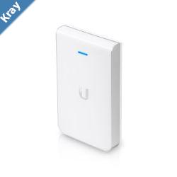 Ubiquiti UniFi AC InWall 802.11ac Access Point w Ethernet Ports 2.4GHz  300Mbps 5GHz  867Mbps 1167Mbps Total Range Up To 100m 2Yr Warr
