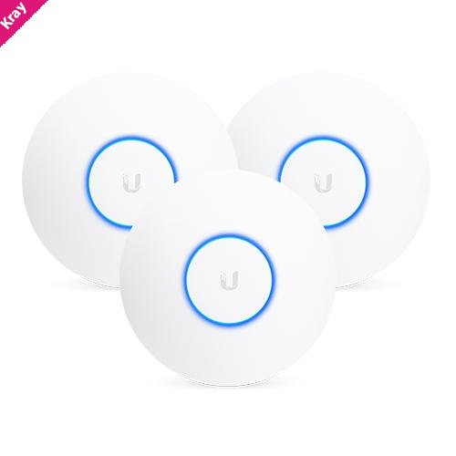 Ubiquiti NanoHD Unifi Compact 802.11ac Wave2 MU-MIMO Enterprise Access Point, 3-Pack *PoE injector is not included, Upgrade from AC-PRO