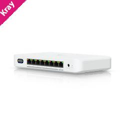Ubiquiti Device Bridge Switch, Compact PoE+ Switch* (1) 10 GbE Port, (7) 2.5 GbE Ports, 6 GHz, WiFi 7 Integration, Seamless, High-Capacity,UniFi WiFi.