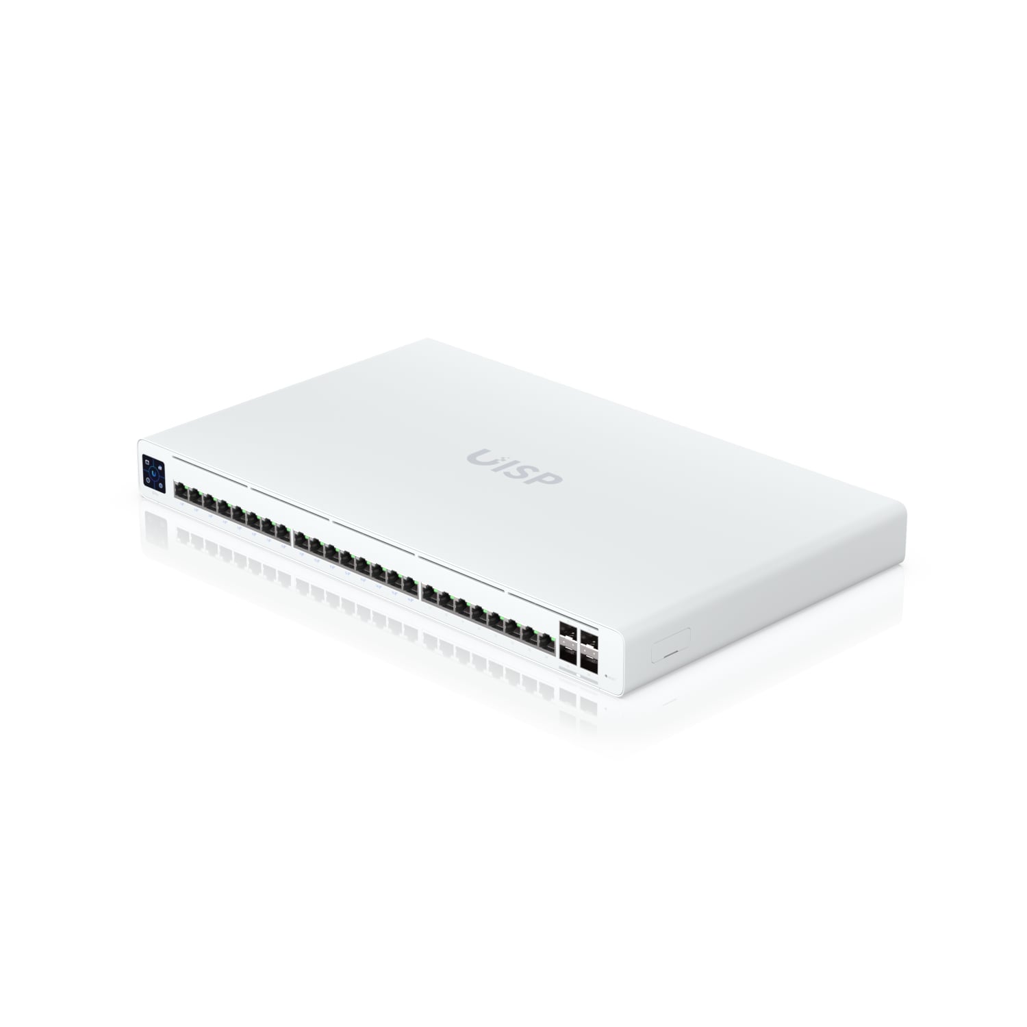 Ubiquiti UISP Switch Professional 24 GbE RJ45 ports 16 with 27V Passive PoE Output  4 10G SFP ports Color Touchscreen  Incl 2Yr Warr