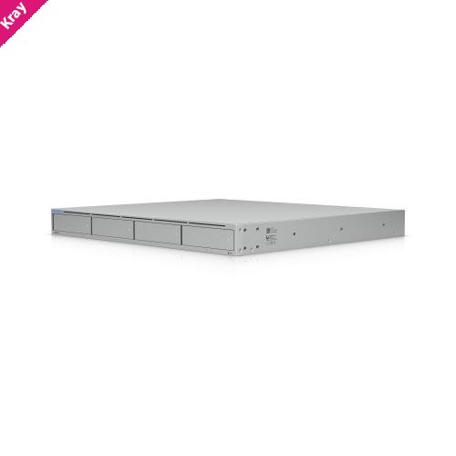 Ubiquiti UNAS Pro 4, 1U Rack-Mount NAS(4) 2.5/3.5'HDD Bays(2) M.2NVMe SSD, Fast Access, Low Latency, High-Availability 10Gbps,large storage, sharing.