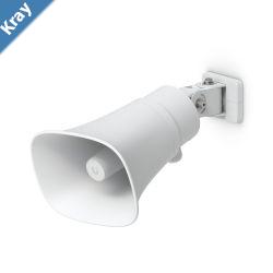 Ubiquiti AI Horn Speaker Allweather PoE 120 dB Horn Speaker With Advanced AI Alert Functionality  Versatile Wall Corner  Pole Mounting Options