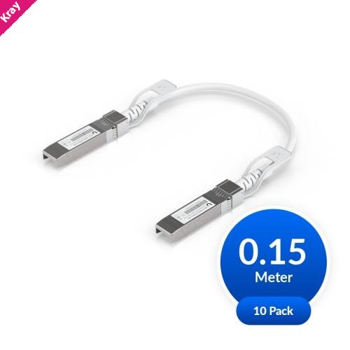 Ubiquiti Uplink Cable, Direct Attach Cable,10 Pack, Auto Link Optimization, Seamless 1G SFP, 10G SFP+, 25G SFP28 Interconnects Between UniFi Devices.