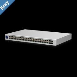 Ubiquiti UniFi USW48 48 port Managed Gigabit Layer2 Switch  48x Gigabit Ethernet Ports 4x SFP Port Touch Display Incl 2Yr Warr