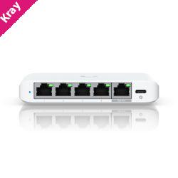 Ubiquiti Flex Mini 2.5G, (4) 2.5 GbE Ports, (1) 2.5 GbE PoE Input Port for Power,