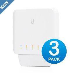 Ubiquiti USW Flex 3 Pack Managed Layer 2 Gigabit switch with autosensing 802.3af PoE support. 1x PoE In 4x PoE Out 2Yr Warr