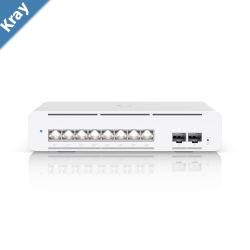 Ubiquiti Pro XG 8 PoE Compact DesktopWallmountable Professionalgrade 8port Layer 3 Etherlighting  PoE Switch With 8 10 GbE 2 10G SFP