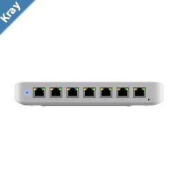 Ubiquiti Ultra 210W Compact 8port Layer 2 GbE PoE Switch Versatile Mounting Option7 GbE PoE Output 1 GbE port Includes PSU Incl 2Yr Warr