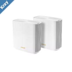 ASUS ZenWiFi XT8 V2 AX6600 WiFi 6 TriBand WholeHome Mesh Routers White Colour 2 Pack