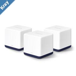 Mercusys Halo H50G3pack AC1900 Whole Home Mesh WiFi System 500m 1300Mbps600Mbps 3xGigabit Port Per Unit QoS Router Access Point