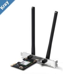 Mercusys MA80XE AX3000 WiFi 6 Bluetooth 5.2 PCIe Adapter 2402Mbps 5 GHz 574Mbps 2.4GHz