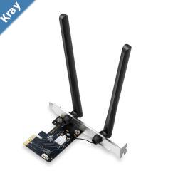 Mercusys MA86XE AXE5400 WiFi 6E Bluetooth 5.2 PCIe Adapter 2402Mbps 6GHz2402Mbps 5GHz 574Mbps2.4GHz