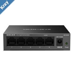 Mercusys MS105GS 5Port Gigabit Desktop Switch 5101001000 MbpsRJ45 port Supporting AutoMDIMDIX