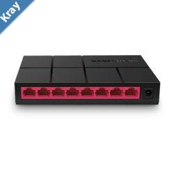 Mercusys MS108G 8Port Gigabit Desktop Switch 8x Gigabit Ports Compact Design Plug N Play Green Ethernet Technology