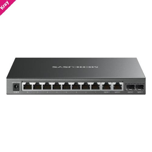 Mercusys MS112GMP 12-Port Gigabit Desktop Switch with 8-Port PoE+