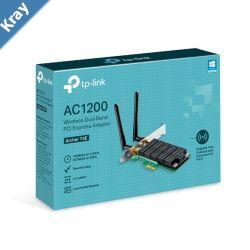 TPLink Archer T4E AC1200 Wireless Dual Band PCIe Adapter 867Mbps  5Ghz 300Mbps  2.4Ghz